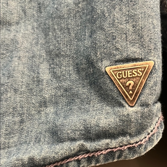 Guess Blue Long Sleeve Button Down Shirt - Picture 4 of 10